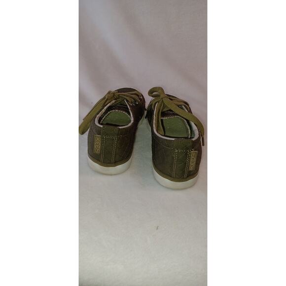 Keen Elsa II Quilted Lace Up Olive Green Sneakers Low Top Shoes Womens Size 5.5 - Picture 6 of 8